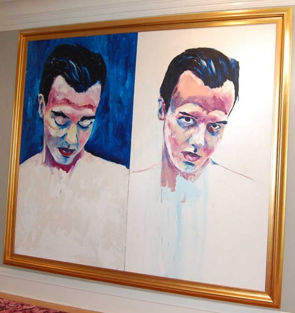 Chris Dean portrait by Todd Murphy: Appraised value of $60,000 USD, 57"w, 2"d, 94"tall