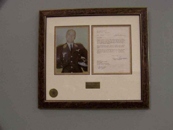 Werner Klemperer Signed Document from 1961: Televisions 'Col. Klink'. Authenticity is guaranteed by Disney World. Measures 20 inches wide and 22 inches tall.