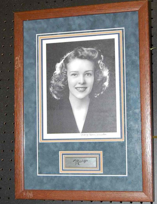 Marge Bong Deucker Signed Picture: Televisions Marge in nice display. Measures 19 inches wide and 14 inches tall