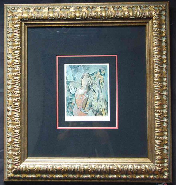 Pablo Picasso Signed Color Print: Listed artist ( 1881-1973). Hand signed with CoA from David smith of Manchester, England. measures 7 inches wide and 9 inches tall, please add 9 inches for matte and frame.