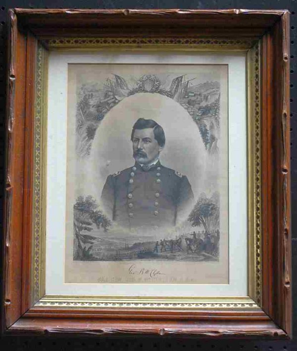 Major General George B McClellan Picture: Original frame