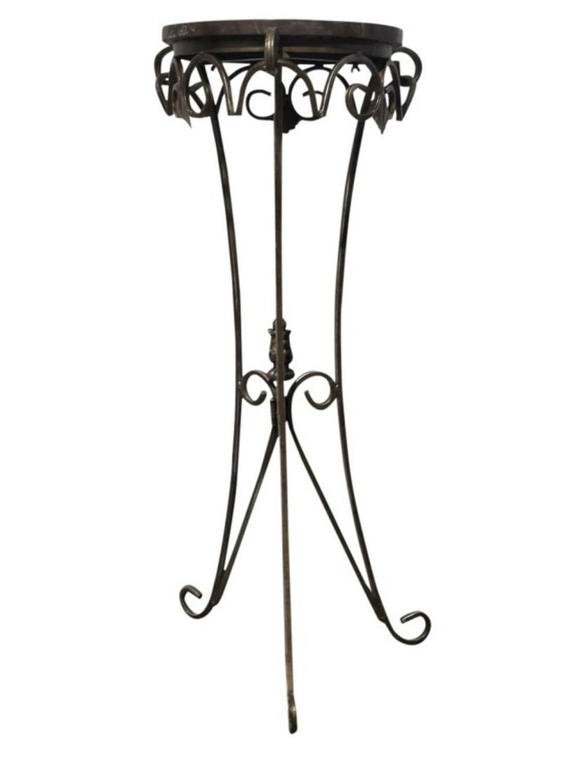 Art Deco Iron, Marble Top Pedestal 35"H (1 of 4)