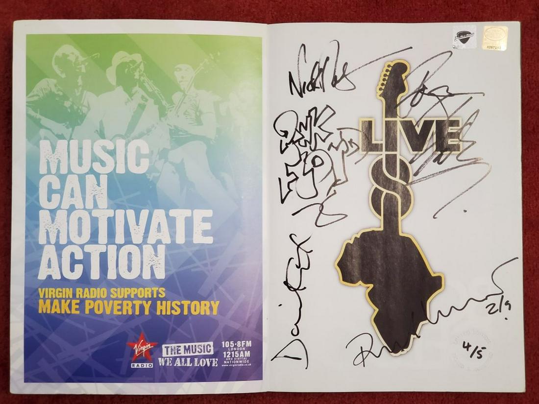 Live 8 Program, Signed Pink Floyd Members COA (1 of 8)