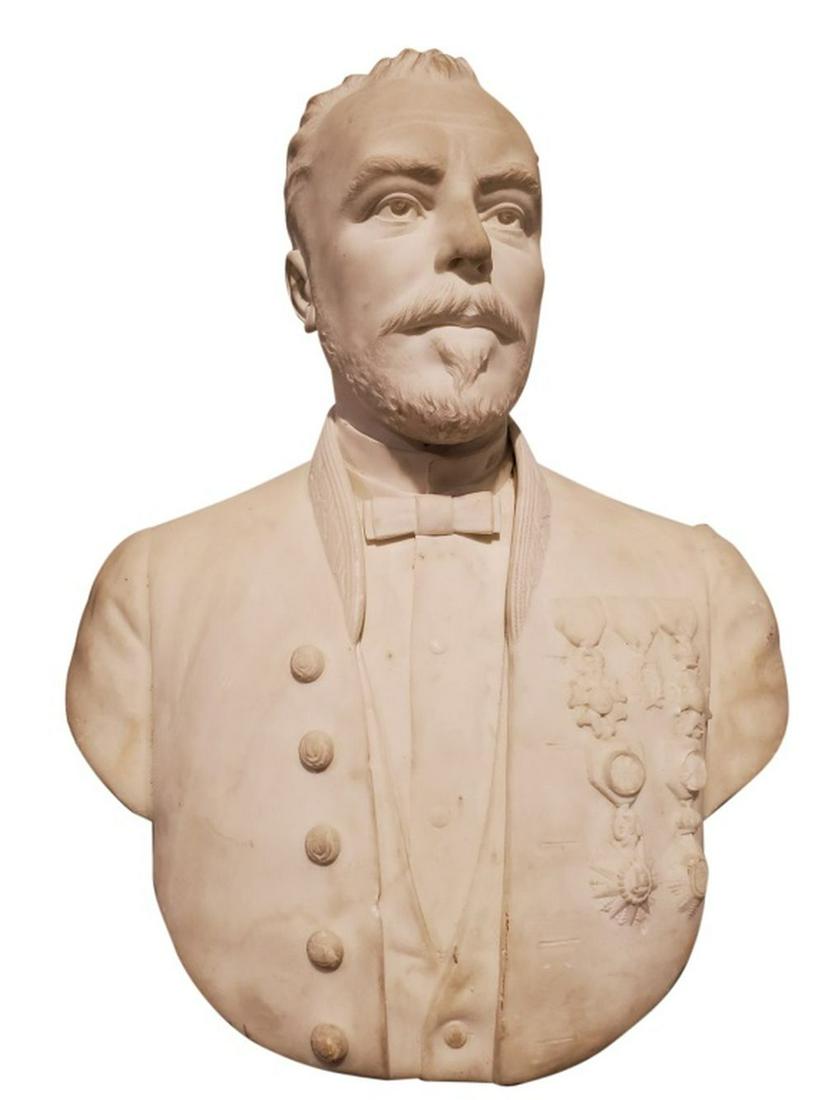 Piazza European General Marble Bust 24"H (1 of 6)