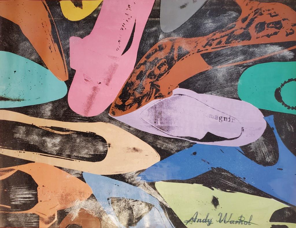 Hand signed Andy Warhol Litho Shoes 20 x 26" Canvas (1 of 6)