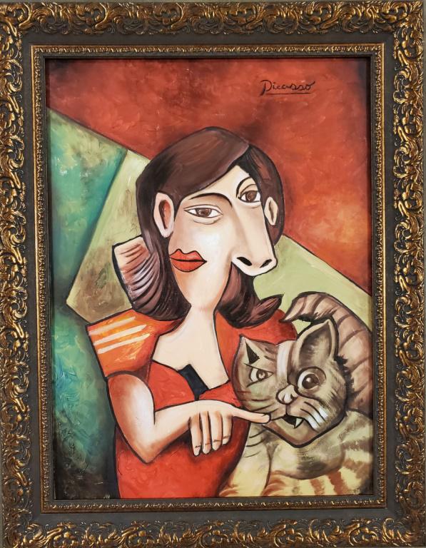 Original in the Manner of Picasso Canvas COA (1 of 7)