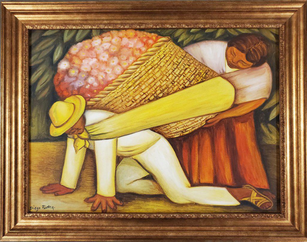 Original in Manner of Diego Rivera Canvas COA (1 of 11)