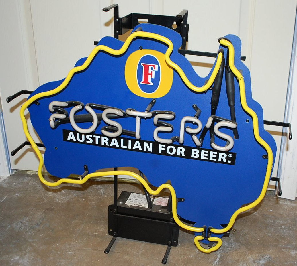FOSTERS BEER NEON SIGN: GOOD CONDITION