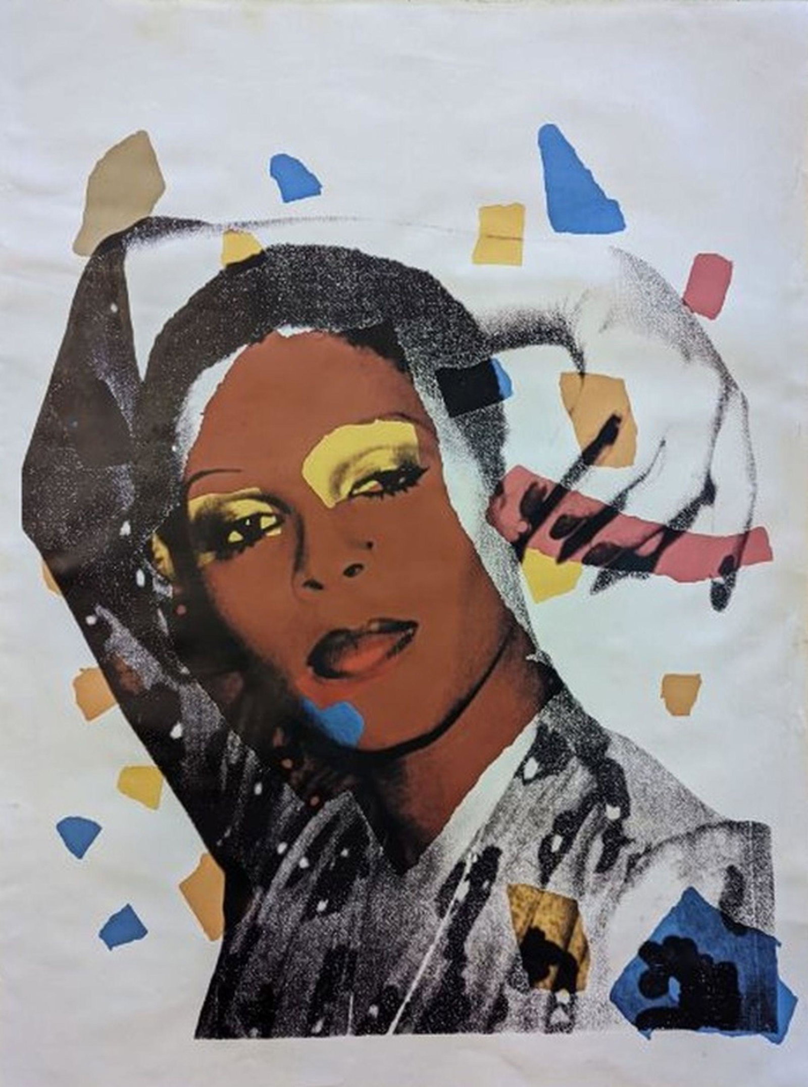 Rare Andy Warhol "Ladies and Gentlemen" 40 x 30": Fantastic find in this rare Warhol lithograph "Ladies and Gentlemen"!! This huge piece is beautiful and striking like you would expect from Warhol. Medium: Screen print on paper. Size: 40 x 30 in. Con