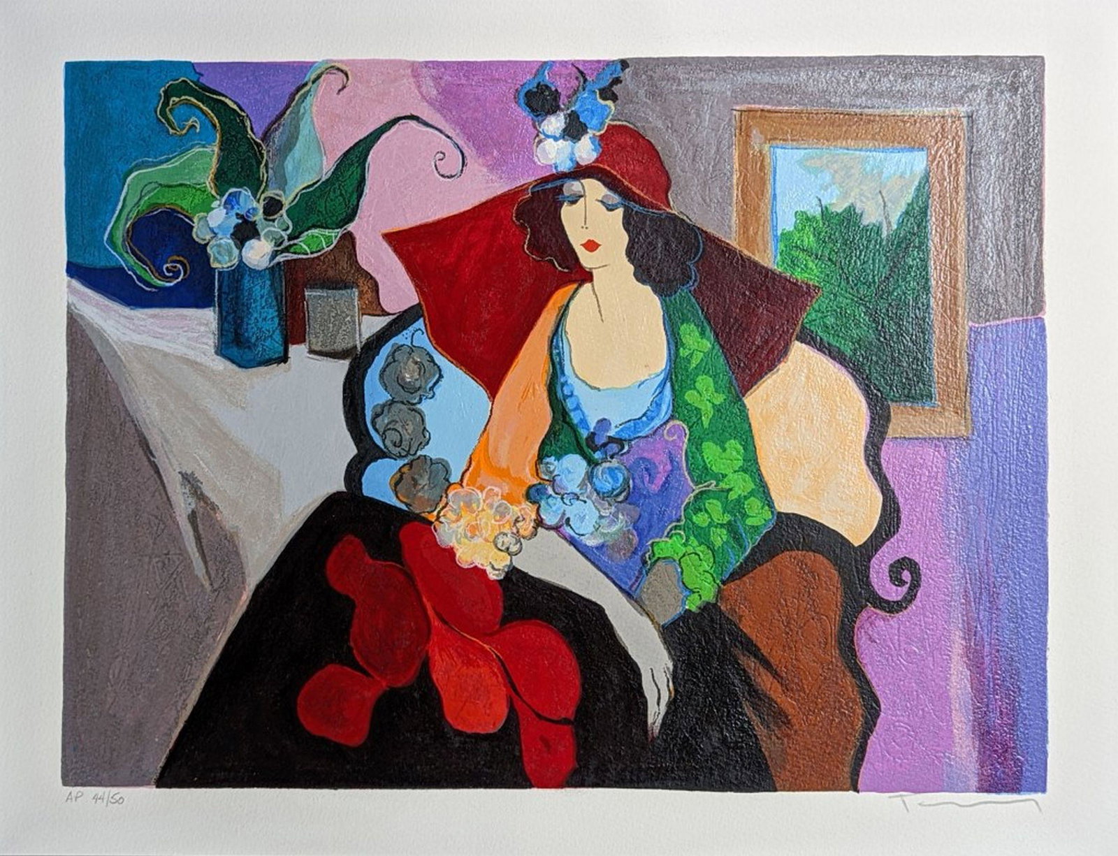 Itzchak Tarkay "Diane Remembers" Hand Signed COA (1 of 9)