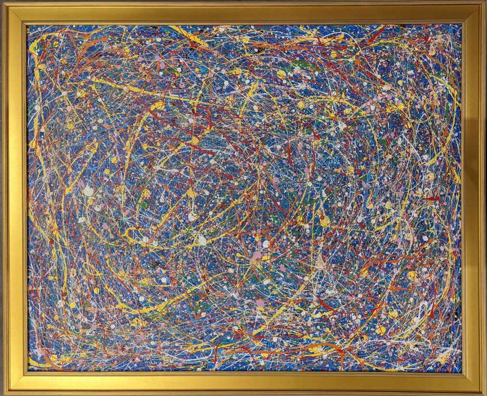 HUGE Original in Manner of Jackson Pollock 48 x 60 (1 of 6)