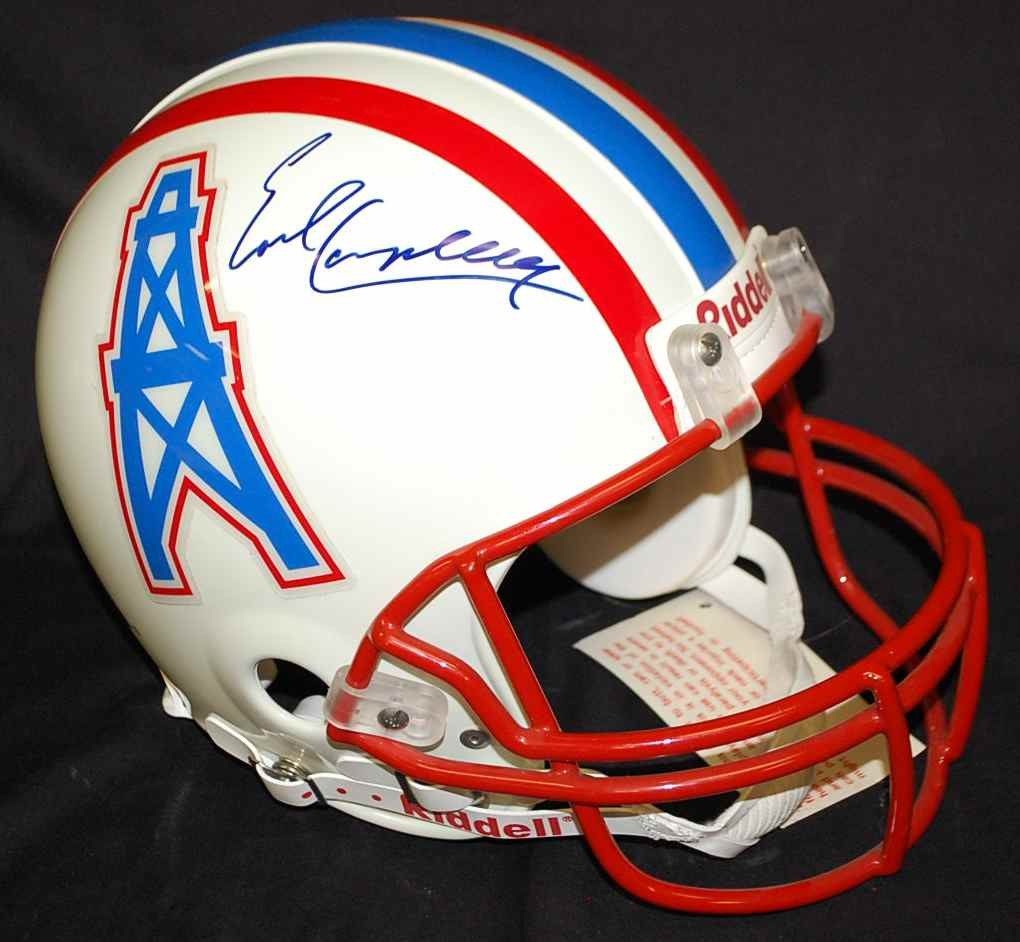 EARL CAMPBELL AUTOGRAPHED FOOTBALL HELMET: HOUSTON OILERS