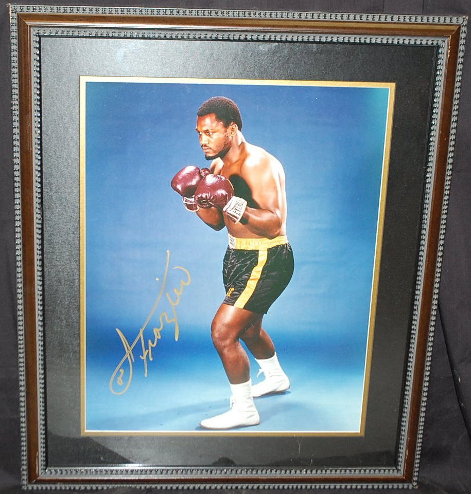 JOE FRAZIER AUTOGRAPHED PICTURE: SIGNED AND FRAMED
