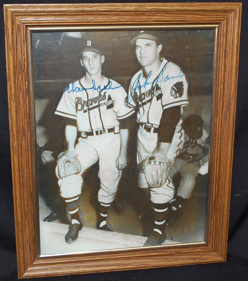 WARREN SPAHN & JOHN SAIN AUTOGRAPHED PICTURE: BOSTON BRAVES