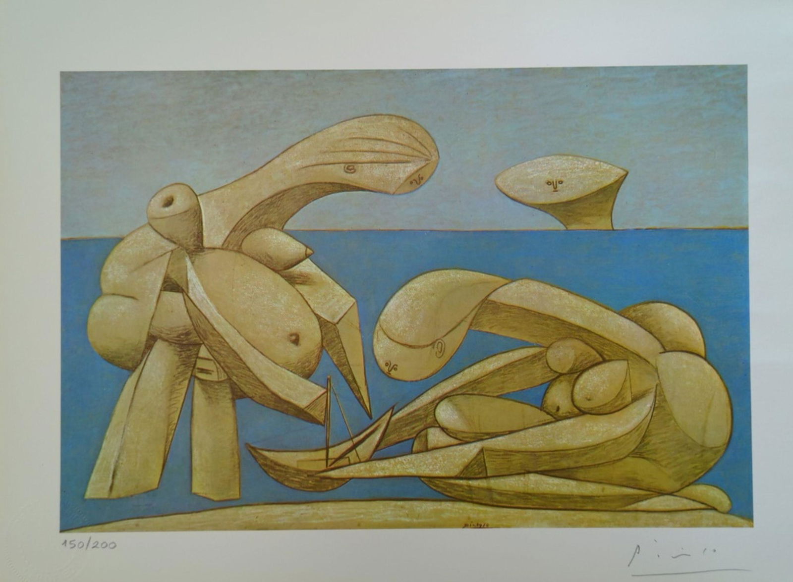 Picasso Screen Print "On the Beach" Signed (1 of 7)
