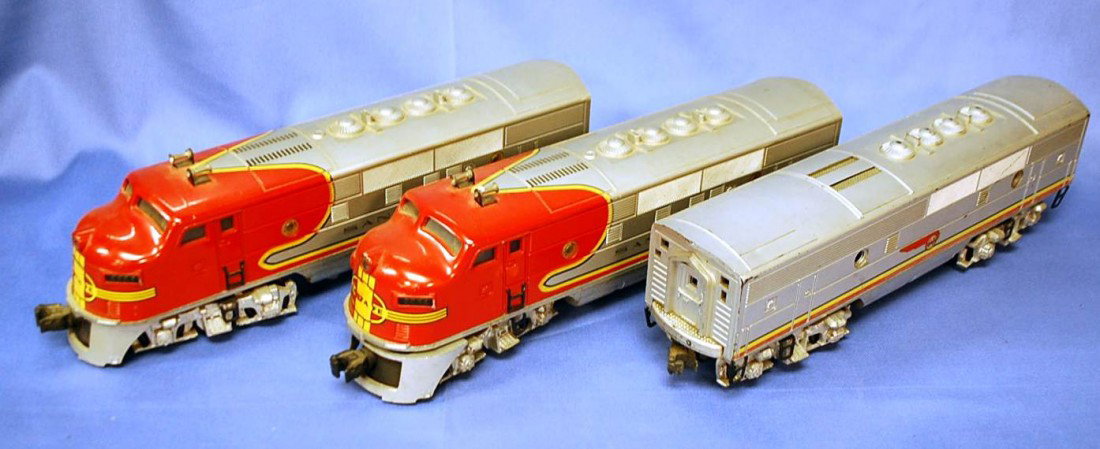 SET OF THREE LIONEL SANTE FE TRAINS #2353: #2353