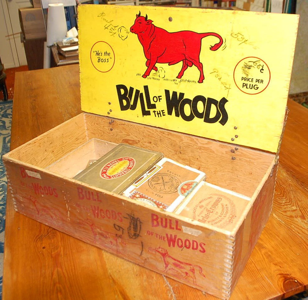 073: Bull Of The Woods Tobacco Plug Box