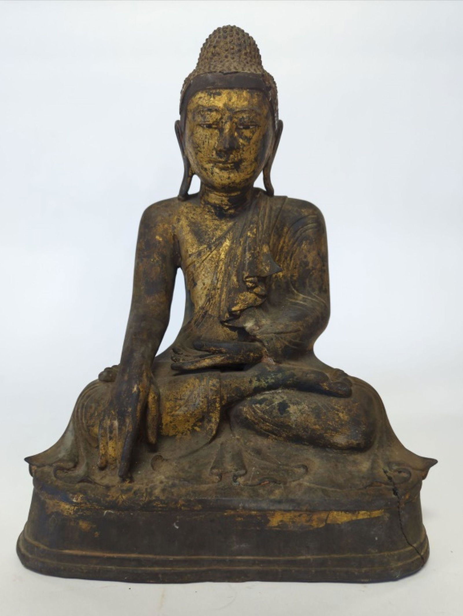 19th Chinese Bronze Buddha Sculpture 18"H (1 of 10)