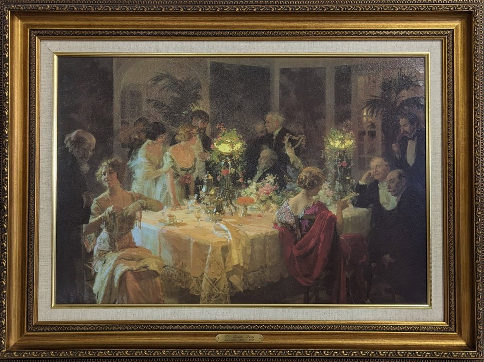Jules Grun "Dinner Party" Print on Canvas (1 of 7)