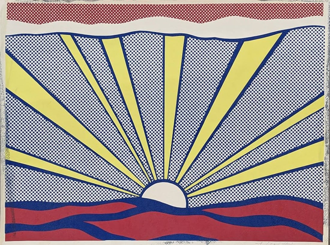 Roy Lichtenstein Sunrise, Signed, 1965, Lithograph (1 of 9)