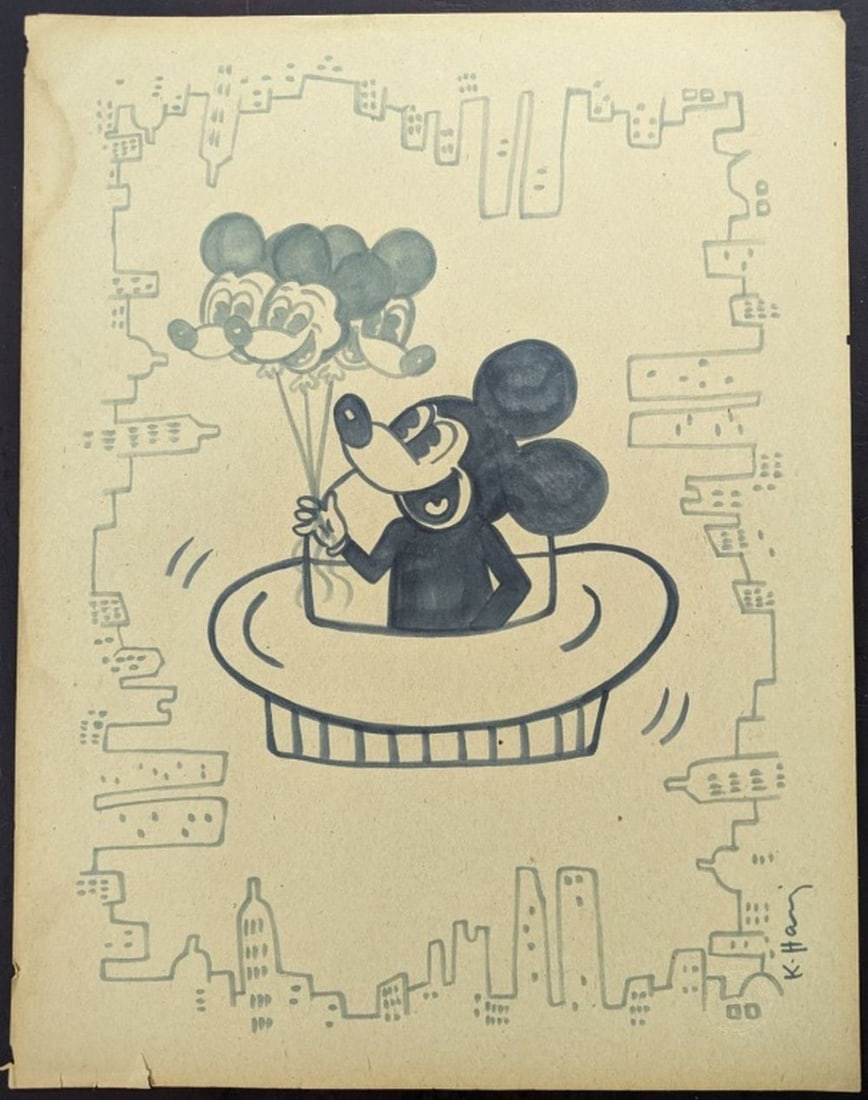 Original in Manner of Keith Haring "Mickey" (1 of 8)