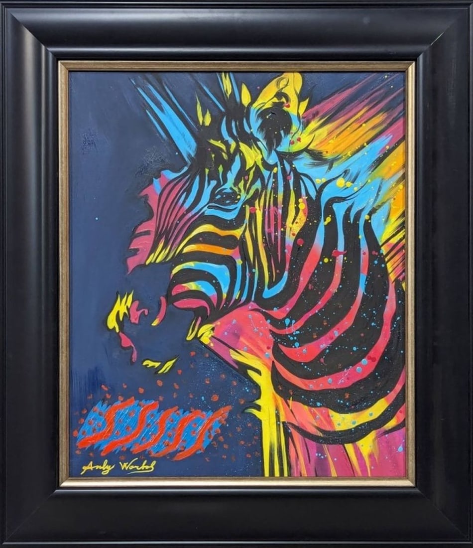 Original in Manner of Andy Warhol, Canvas, COA (1 of 9)