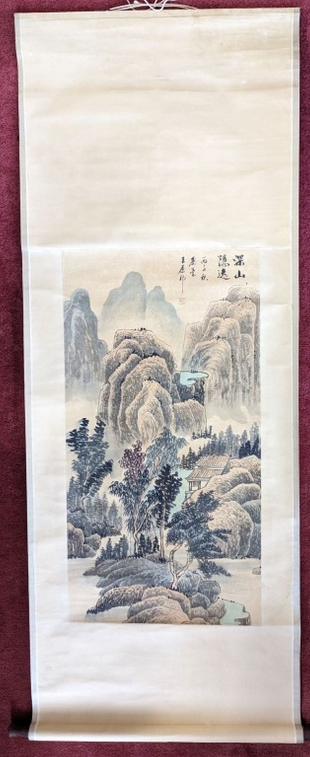 Antique Chinese Scroll Painting 63"H (1 of 9)