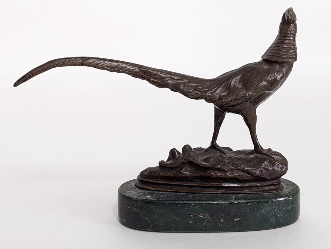 Golden Pheasant Bronze Sculpture 8"L (1 of 9)