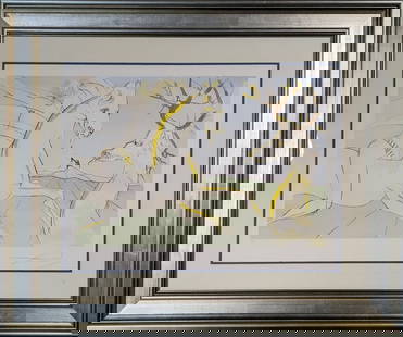 Dali "Fables Jean de la Fontaine" $14500: Action filled original lithograph Embossed intaglio of Salvador Dali painting Fables Jean de la Fontaine Suite. This is the E.A. Artist Proof. Comes complete with COA In addition an appraisal for $14,