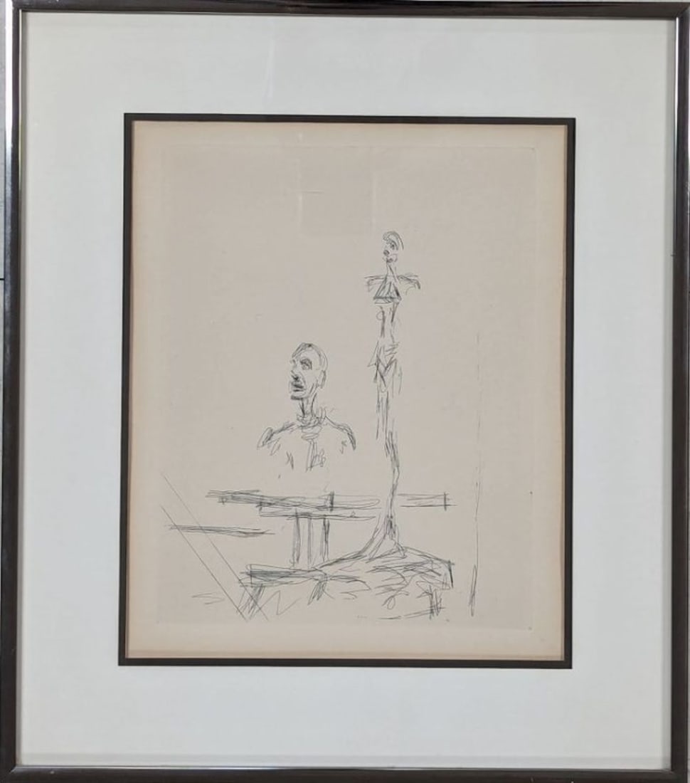 Alberto Giacometti "Search" Original Etchingm COA (1 of 7)