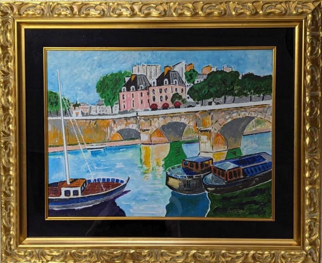 Wayne Ensrud Original, Paris Bridge, Watercolor (1 of 9)