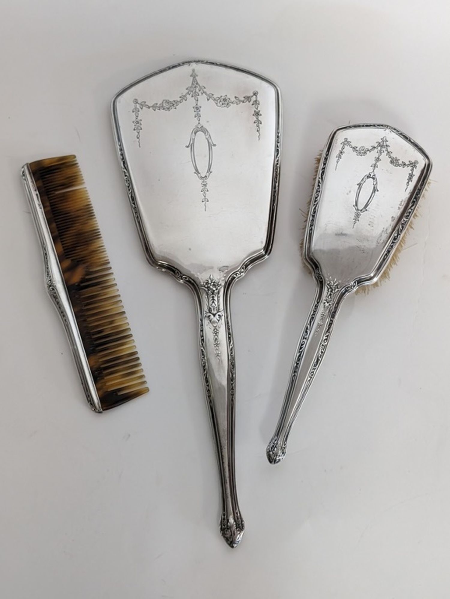 R. Wallace & Sons 3 Piece Sterling Vanity Set (1 of 3)