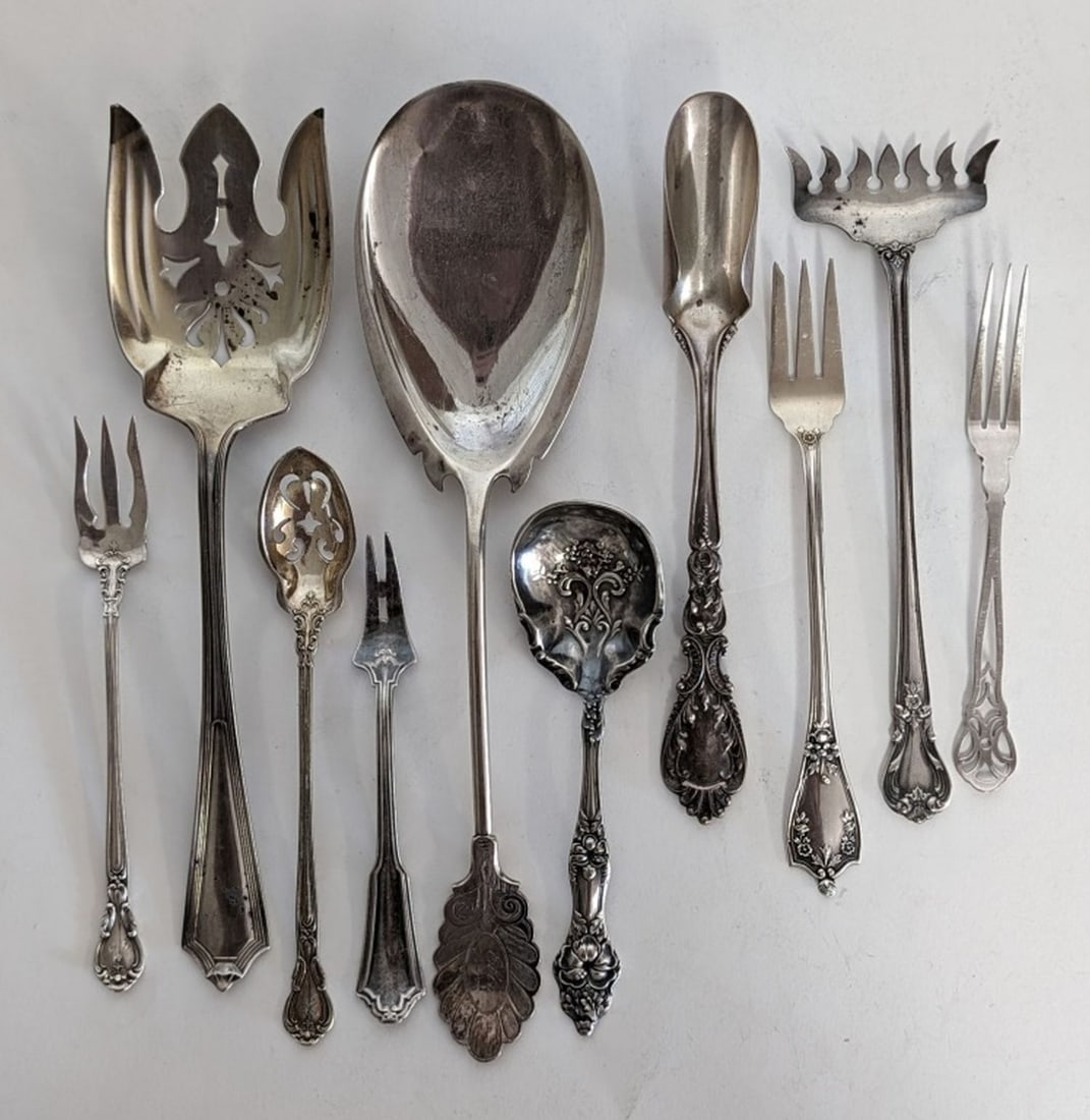 10 Sterling Silver Utensils, 289 Grams (1 of 10)