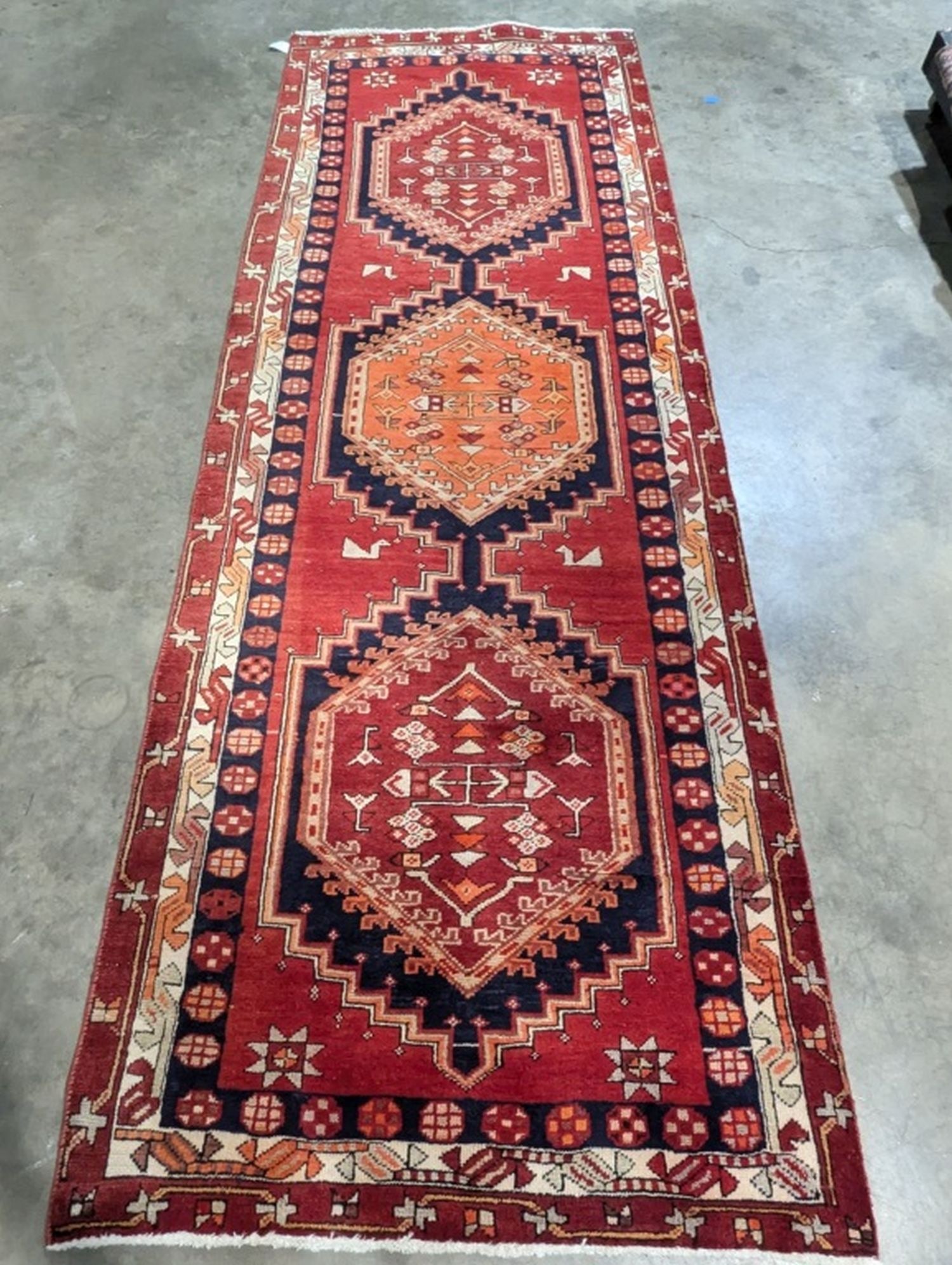Kurdish Hand Woven Runner Rug 3.8 x 10.4 ft (1 of 6)