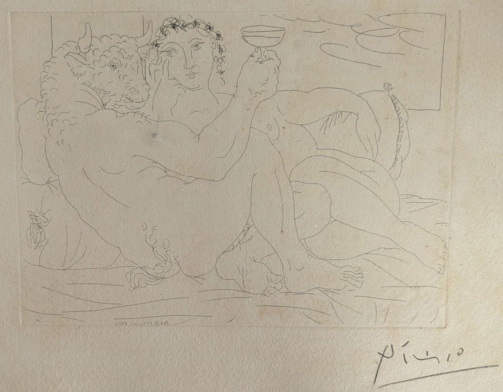 After Picasso Minotaure, une Coupe à la Main, Signed (1 of 6)