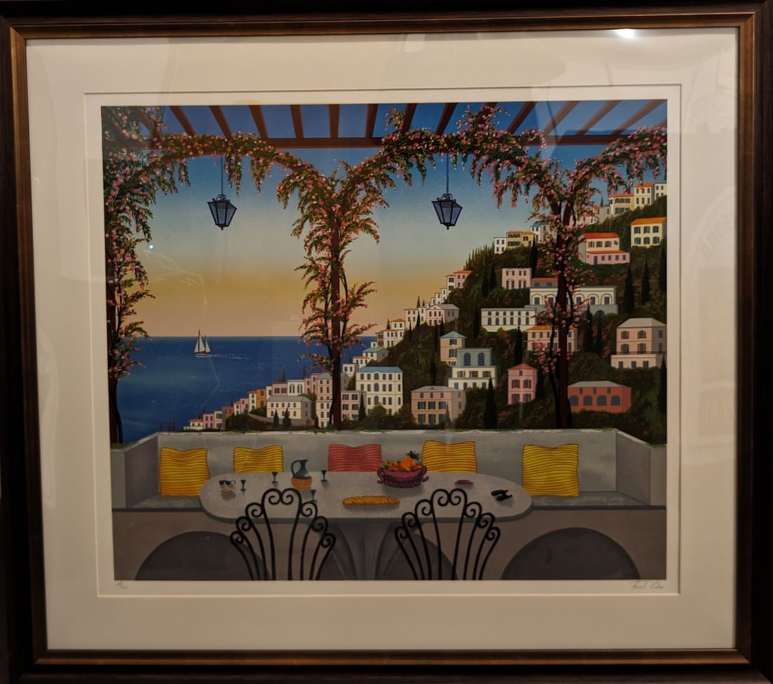 Fanch Ledan "Amalfi Coast" Lithograph Signed (1 of 9)