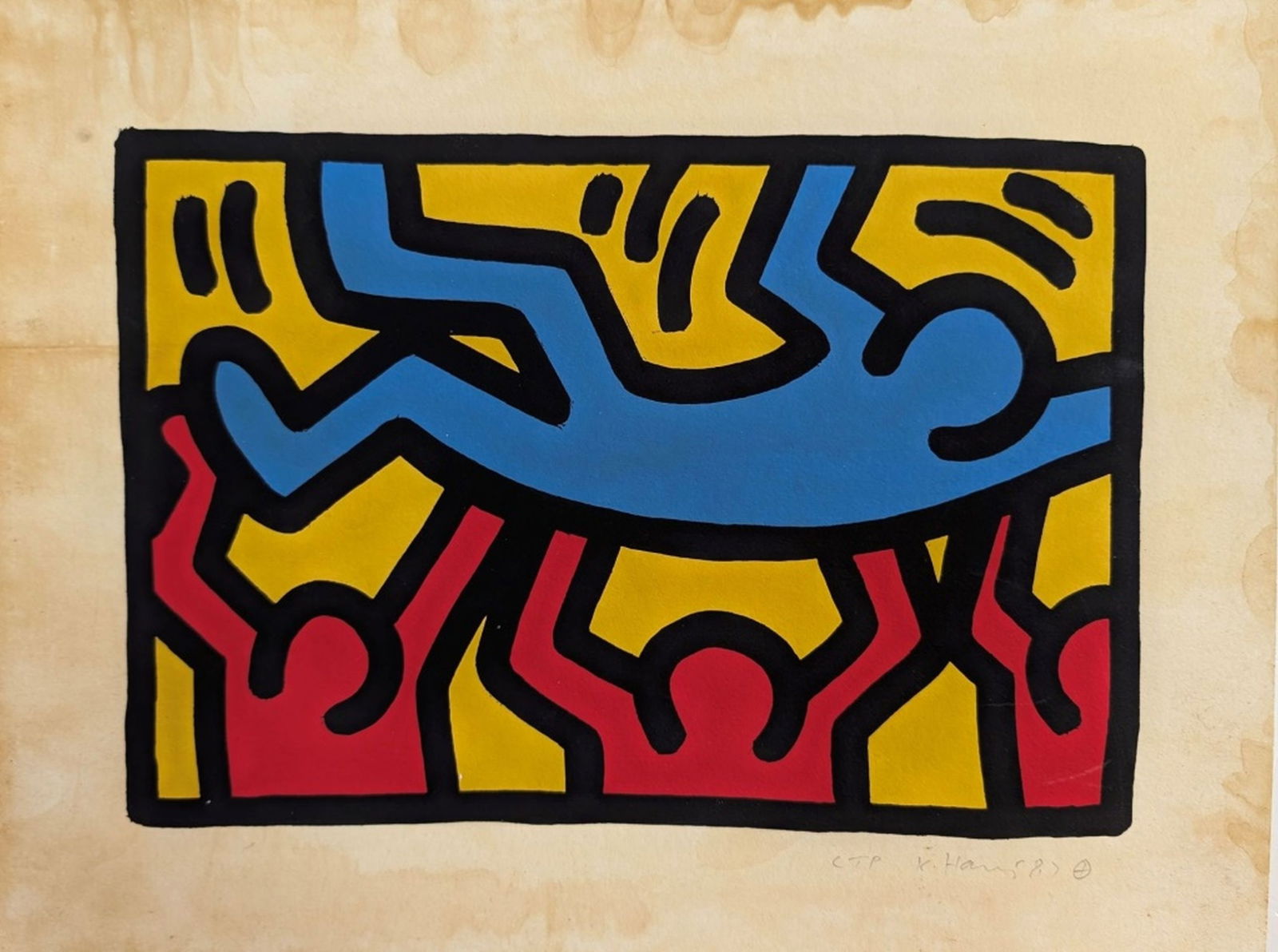 Keith Haring "Untitled #3" Hand Signed (1 of 5)