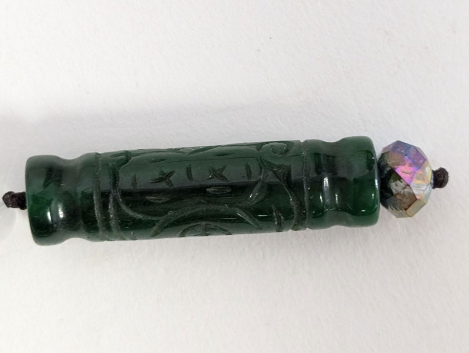 Antique Chinese Jade Cylinder Prayer Pendant (1 of 6)