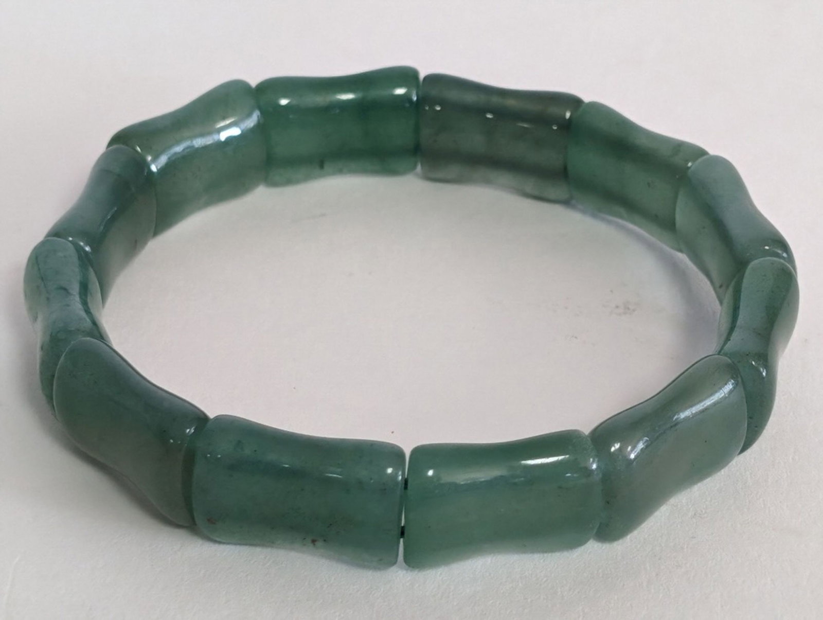 Chinese Natural Emerald Jade Bracelet (1 of 8)