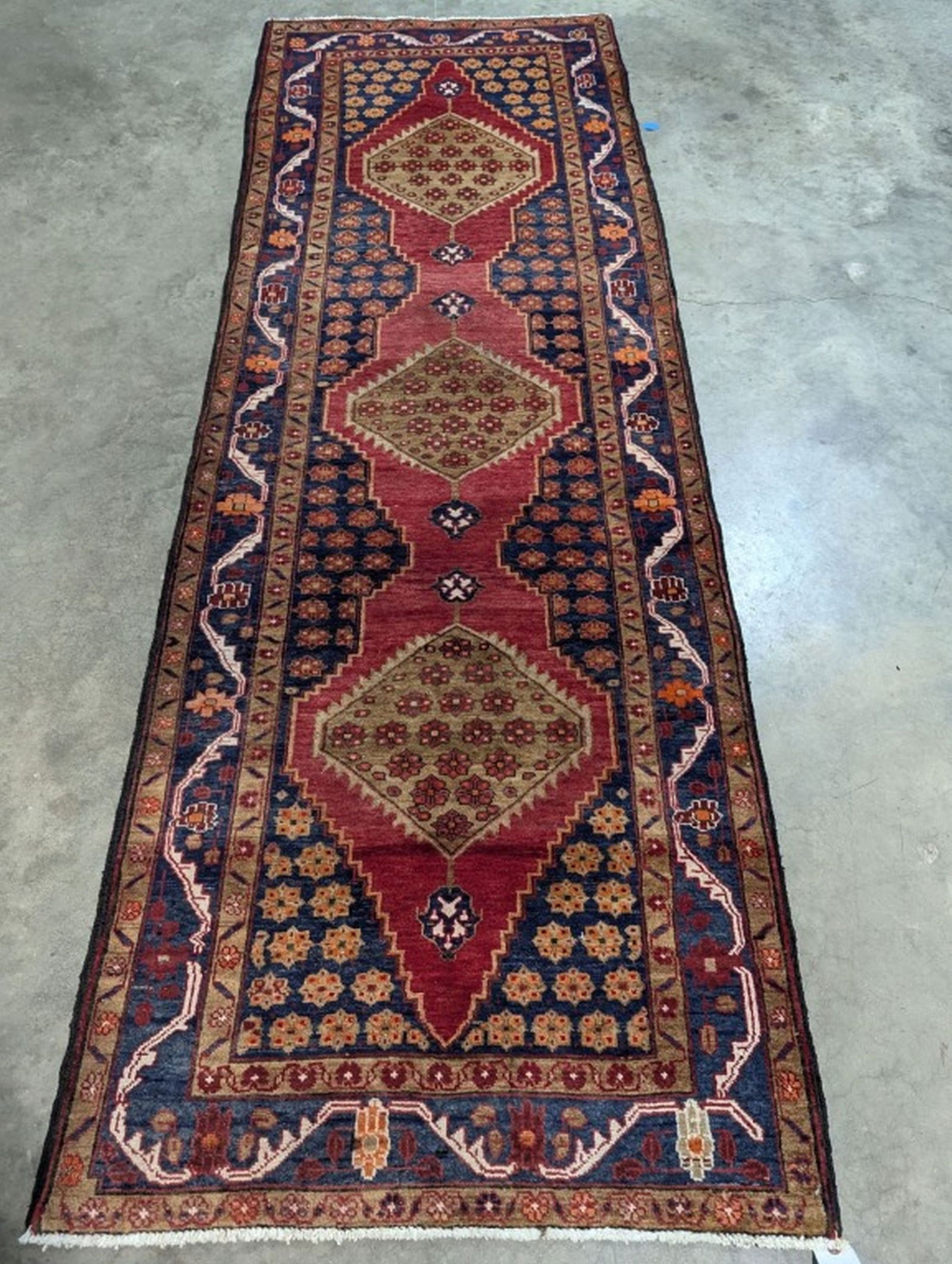 Bijar Hand Woven Runner Rug 3.4 x 10 ft (1 of 6)