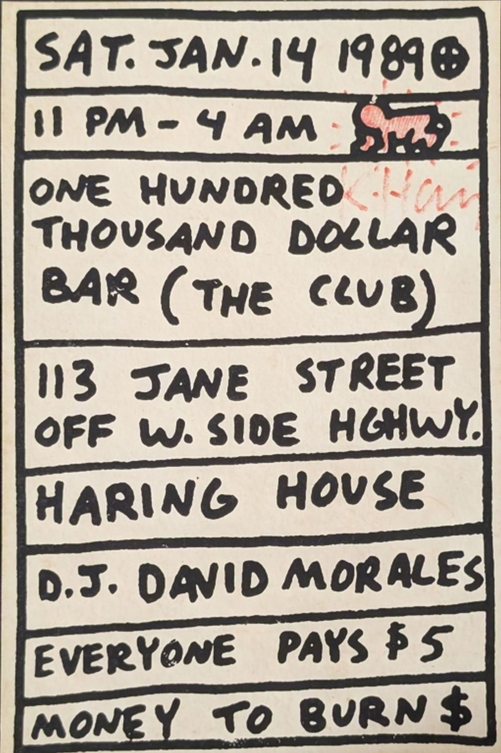 Rare Keith Haring Lithograph, Signed, Doodle (1 of 3)