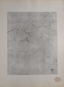 Rare Auguste Rodin Lithograph of Nude