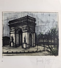 Bernard Buffet "Arc de Triomphe" Hand Signed