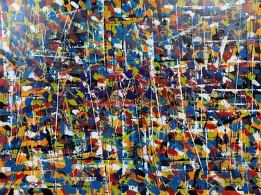 Original in Manner of Lee Krasner 30 x 40"