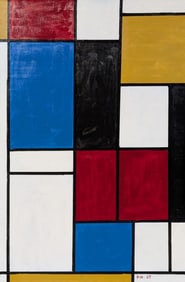 Original "Tableau II" After Piet Mondrian 36 x 24"