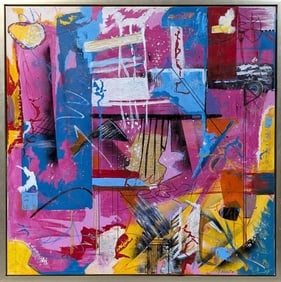 Original in the Manner of Jean Riopelle 30 x 30"