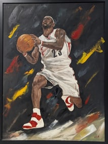 Original Painting of Lebron James 48 x 36"