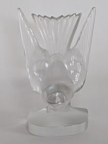Lalique Art Glass "Swallow" 6 1/8"H