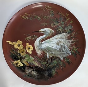 RARE 19thc Minton Hand Painted Charger, 22"W