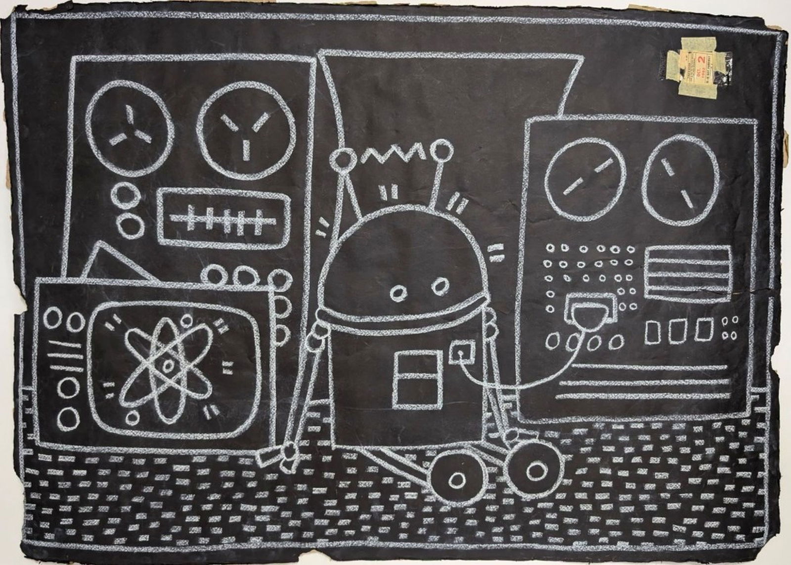 Original Chalk in Manner of Keith Haring 27 x 39" (1 of 6)